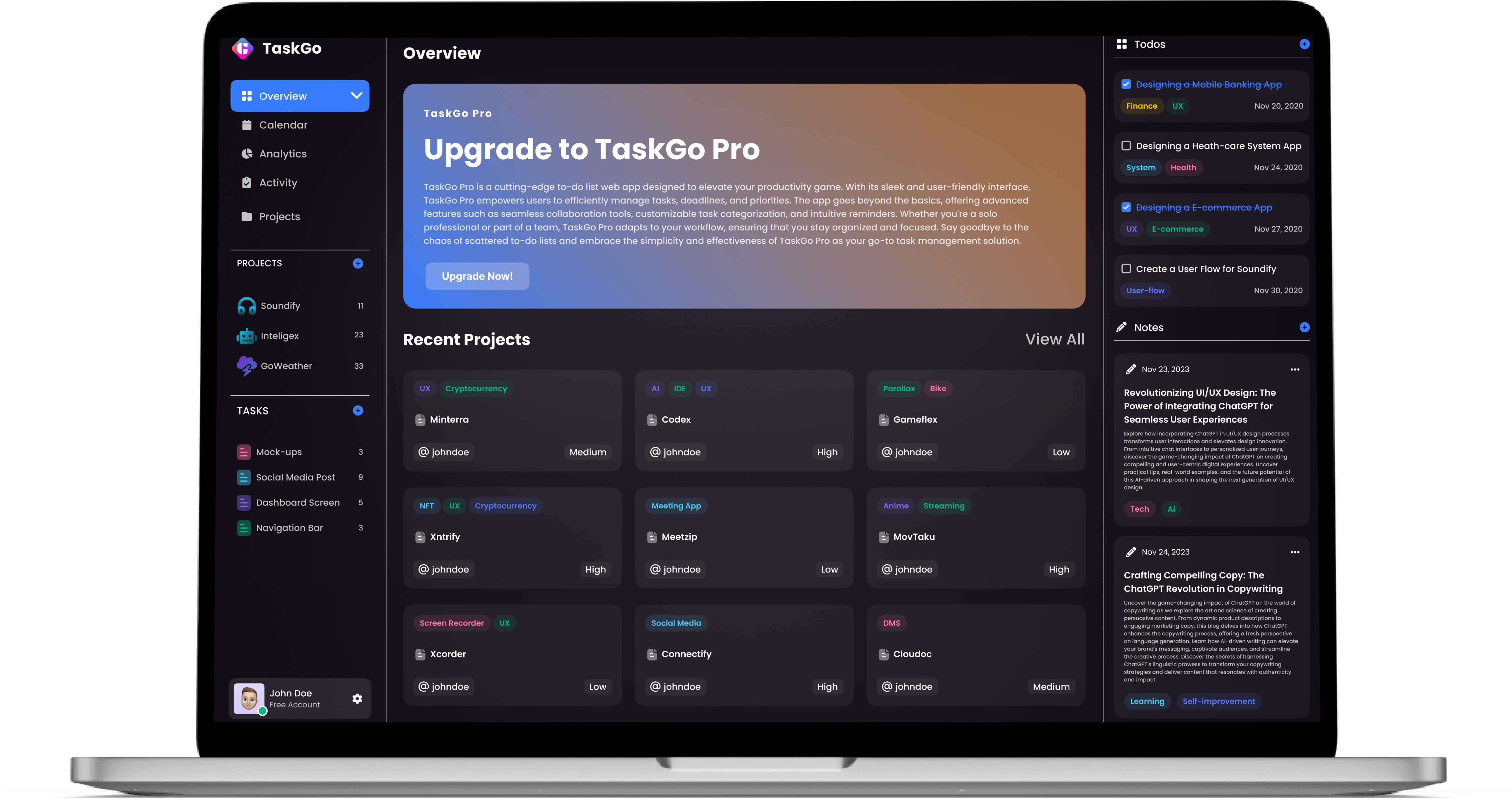 taskgo - laptop mockup 1